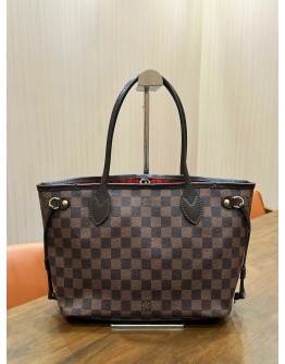 LOUIS VUITTON PM NEVERFULL IN DAMIER EBENE CANVAS 