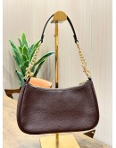 COACH TERI SHOULDER BAG IN MAPLE PEBBLE LEATHER WITH GOLD HARDWARE 