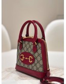 GUCCI HORSEBIT 1955 MINI TOP HANDLE BAG IN CHERRY RED