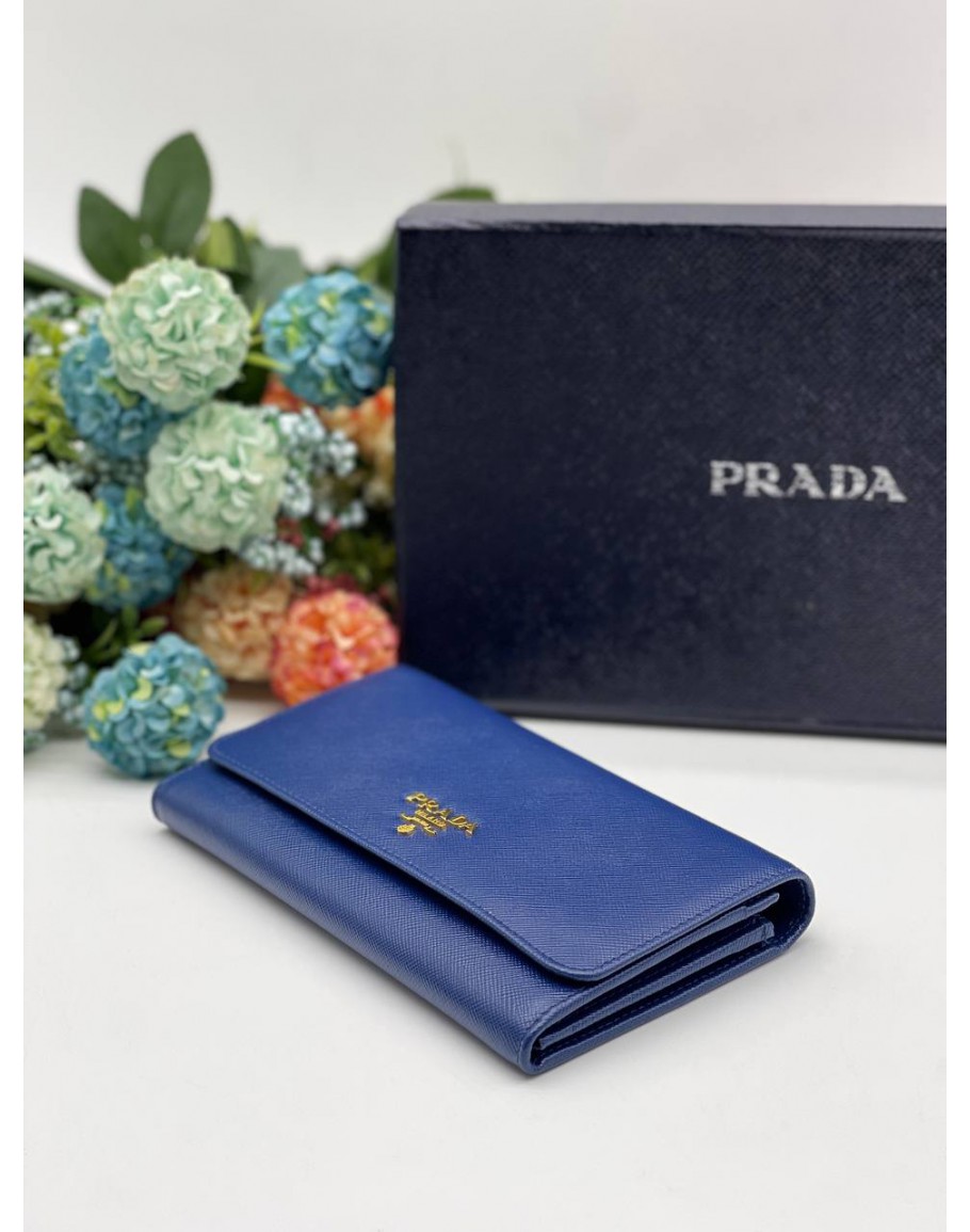 SOLD) PRADA 1M1437 SAFFIANO LEATHER WALLET ON STRAP -FULL SET-