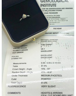 0.501 CT DIAMOND WHITE GOLD RING 