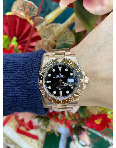 ROLEX GMT-MASTER II ROOT BEER 750 ROSE GOLD REF M126715CHNR 40MM AUTOMATIC YEAR 2023 WATCH 