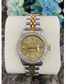 ROLEX LADY-DATE JUST REF 69173 26MM DIAMOND DIAL AUTOMATIC WATCH   