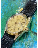 ROLEX OYSTER PERPETUAL DATE REF 1550 14K YELLOW GOLD 34MM AUTOMATIC WATCH 