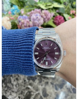 ROLEX OYSTER PERPETUAL PURPLE DIAL REF 116000 36MM AUTOMATIC UNISEX WATCH -FULL SET-