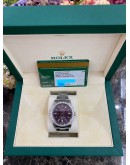 ROLEX OYSTER PERPETUAL PURPLE DIAL REF 116000 36MM AUTOMATIC UNISEX WATCH -FULL SET-