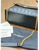 YSL YVES SAINT LAURENT LOULOU BAG IN CHEVRON QUILTED MATELASSÉ LEATHER WITH GOLD HARDWARE 