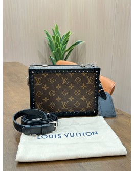 LOUIS VUITTON MONOGRAM MACASSAR CLUTCH BOX CROSSBODY BAG 