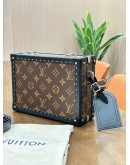 LOUIS VUITTON MONOGRAM MACASSAR CLUTCH BOX CROSSBODY BAG 