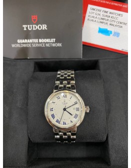 TUDOR 35500 CLAIRE DEROSE AUTOMATIC WHITE DIAL WATCH -FULL SET-