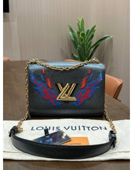 LOUIS VUITTON MM TWIST IN EPI LEATHER SEQUINNED FLAME EMBROIDERY 