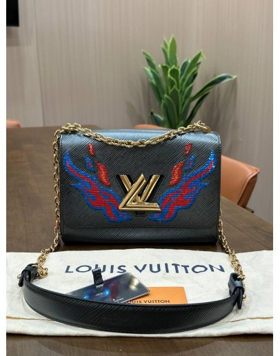 LOUIS VUITTON MM TWIST IN EPI LEATHER SEQUINNED FLAME EMBROIDERY 
