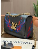 LOUIS VUITTON MM TWIST IN EPI LEATHER SEQUINNED FLAME EMBROIDERY 