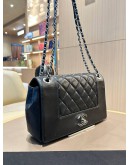 CHANEL MADEMOISELLE SEASONAL SHOULDER BAG IN BLACK QUILTED CALFSKIN LEATHER WITH SILVER HARDWARE