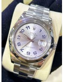 ROLEX DATEJUST II REF 116300 BLUE ARABIC PURPLE DIGITAL DIAL 41MM AUTOMATIC WATCH