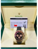 ROLEX DAYTONA REF 116518 18K 750 ROSE GOLD UPGRADE 116595RBOW RAINBOW SAPPHIRE BLACK DIAL 40MM AUTOMATIC WATCH