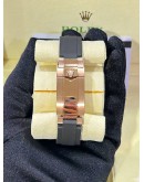 ROLEX DAYTONA REF 116518 18K 750 ROSE GOLD UPGRADE 116595RBOW RAINBOW SAPPHIRE BLACK DIAL 40MM AUTOMATIC WATCH