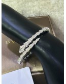 BVLGARI SERPENTI VIPER BRACELET SIZE M IN 18K 750 WHITE GOLD WITH DIAMONDS