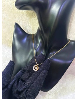 SWAROVSKI PENDANT CLEAR CRYSTAL NECKLACE IN PLATED YELLOW GOLD