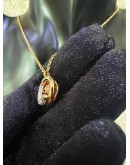SWAROVSKI PENDANT CLEAR CRYSTAL NECKLACE IN PLATED YELLOW GOLD