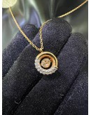 SWAROVSKI PENDANT CLEAR CRYSTAL NECKLACE IN PLATED YELLOW GOLD