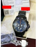 LONGINES CONQUEST VHP CHRONOGRAPH BLACK PVD REF L3.717.2.96.6 BLUE DIAL 42MM QUARTZ WATCH