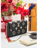 LOUIS VUITTON FELICIE POCHETTE BLACK BEIGE