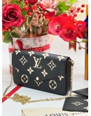 LOUIS VUITTON FELICIE POCHETTE BLACK BEIGE