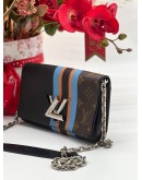 LOUIS VUITTON MONOGRAM STRIPE TWIST CHAIN WALLET