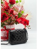 CHANEL SQUARE CLASSIC SINGLE FLAP BAG QUILTED LAMBSKIN MINI