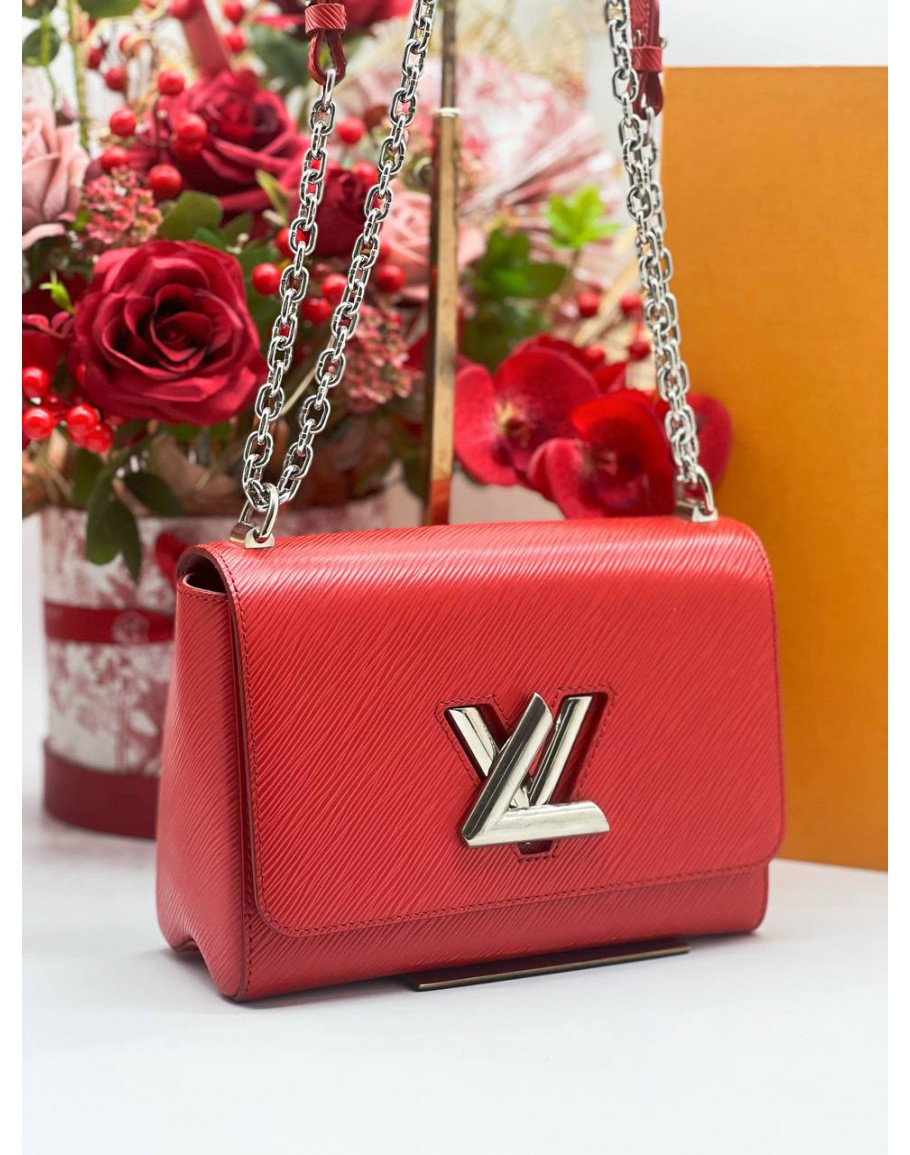 Louis Vuitton Red Epi Leather Twist MM Shoulder Bag Louis Vuitton