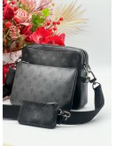 LOUIS VUITTON MONOGRAM ECLIPSE & REVERSE CANVAS TRIO MESSENGER