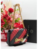 VERSACE MULTICOLOUR QUILTED LEATHER PATCHWORK ICON SHOULDER BAG 