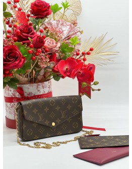 LOUIS VUITTON FÉLICIE LEATHER CROSSBODY BAG