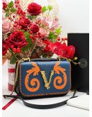 VERSACE NAPPA WESTERN VIRTUS V TOP HANDLE MULTICOLOUR CHAIN BAG