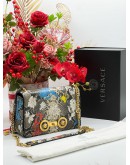 VERSACE FLORAL PHYTON PRINT CROSSBODY BAG