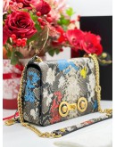 VERSACE FLORAL PHYTON PRINT CROSSBODY BAG