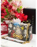 VERSACE FLORAL PHYTON PRINT CROSSBODY BAG