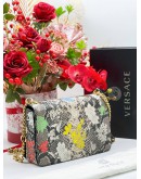 VERSACE FLORAL PHYTON PRINT CROSSBODY BAG