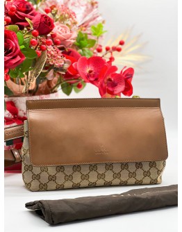 GUCCI CANVAS & LEATHER CROSSBODY BAG