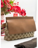 GUCCI CANVAS & LEATHER CROSSBODY BAG