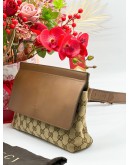 GUCCI CANVAS & LEATHER CROSSBODY BAG