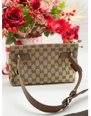 GUCCI CANVAS & LEATHER CROSSBODY BAG