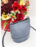 FURLA MINI DORI PEBBLED LEATHER BUCKET CROSSBODY BAG