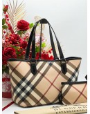 BURBERRY CHECK NOVA TOTE BAG