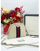 GUCCI SMALL OPHIDIA DOME LEATHER CROSSBODY BAG