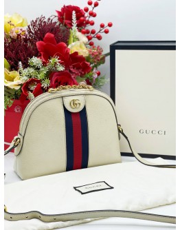 GUCCI SMALL OPHIDIA DOME LEATHER CROSSBODY BAG