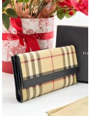 BURBERRY CHECK NOVA CONTINENTAL LONG WALLET