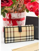 BURBERRY CHECK NOVA CONTINENTAL LONG WALLET