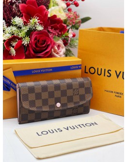 LOUIS VUITTON EMILIE DAMIER EBENE CANVAS WALLET